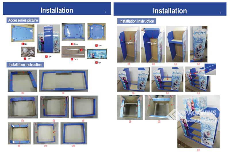 Frozen Full Pallet Pos Cardboard Display for Clothes Assembly