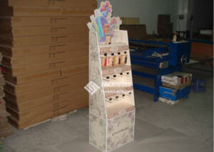 Cosmetics-Corrugated-Floor-Displays-With-Shelves-And-Hangers-2