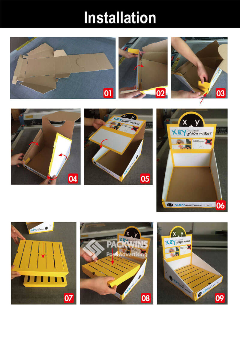 Counter Display Cardboard for Graphic Maker