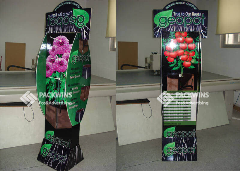 Double Sided Garden Seeds Free Standing Pegboard Display For Trade Shows