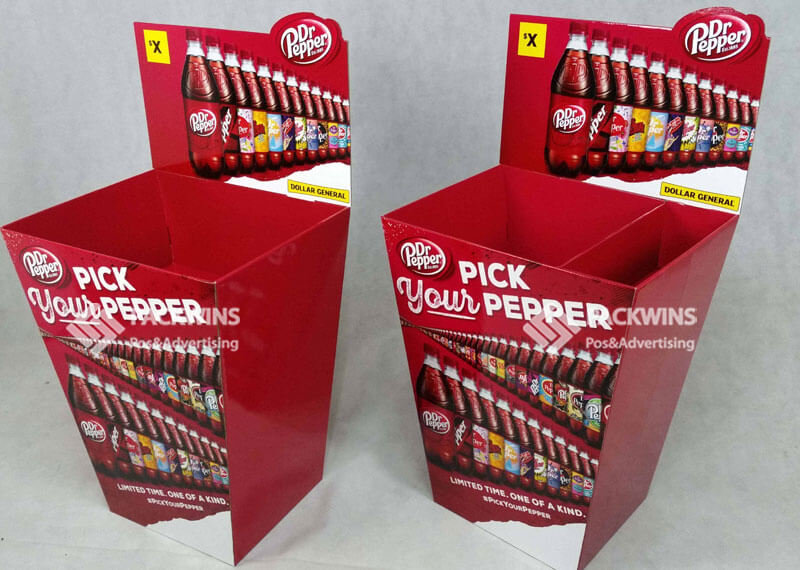 Drpepper Point of Sale Dumpbin Corrugated Display