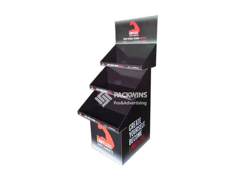 Limitless Energy Supplements Cardboard Retail Display Stands