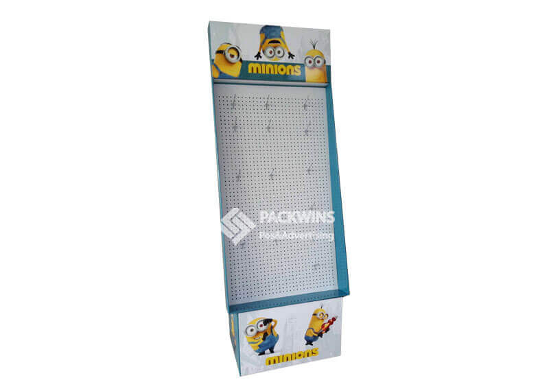 Minions Stationery POS Pegboard Display Stand With MDF Backpanel