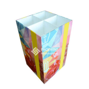 Square Bins Led Lights Custom Cardboard Display Boxes