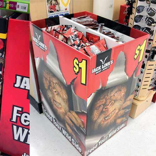 A properly filled dump bin that is not overloaded