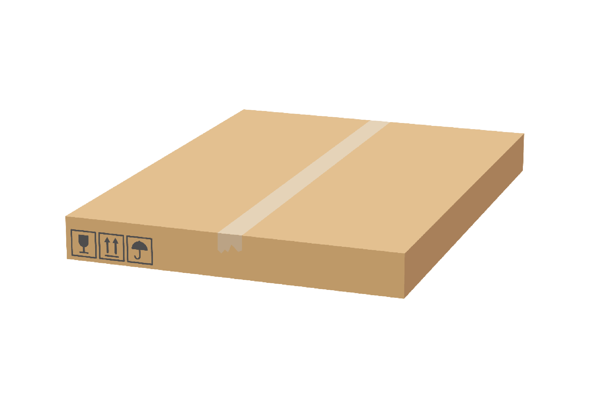 Flat packaged product Flat packaged product)