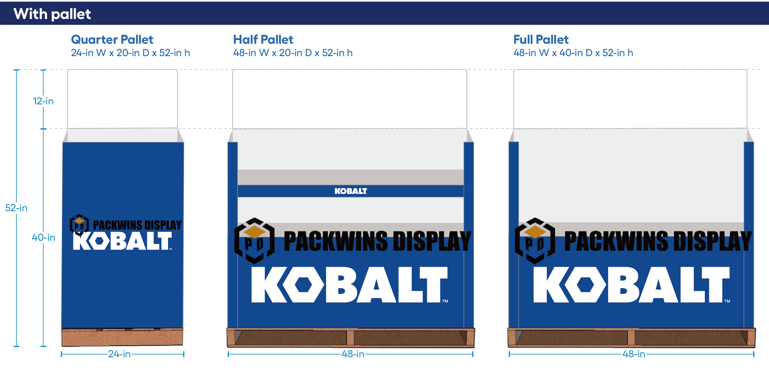 Lowe's Sidestack Dimensions with a pallet Lowe's sidestack display.