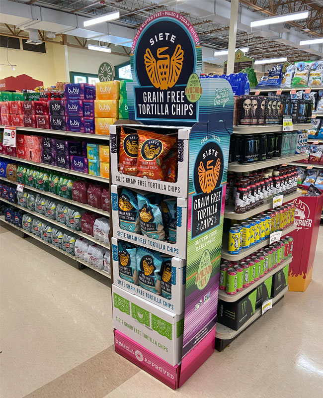 Abuela Approved Grian Free Tortilla Chips Snack Floor Display Abuela Approved Grian Free Tortilla Chips Snack Floor Display