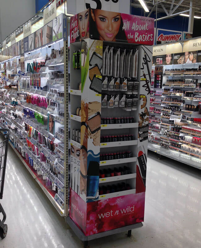 Organized Retail Aisle A well-organized aisle in a Walmart store, a result of effective planogramming.