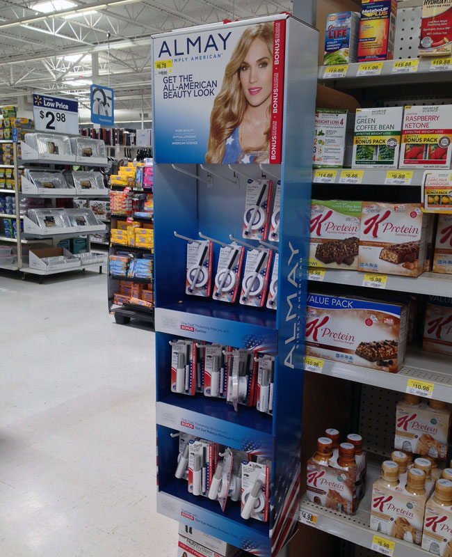 Cosmetics Display Almay All American Cosmetics Walmart Side Kick Display
