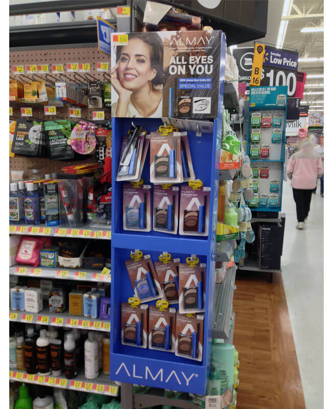 cosmetic sidekick display stand
