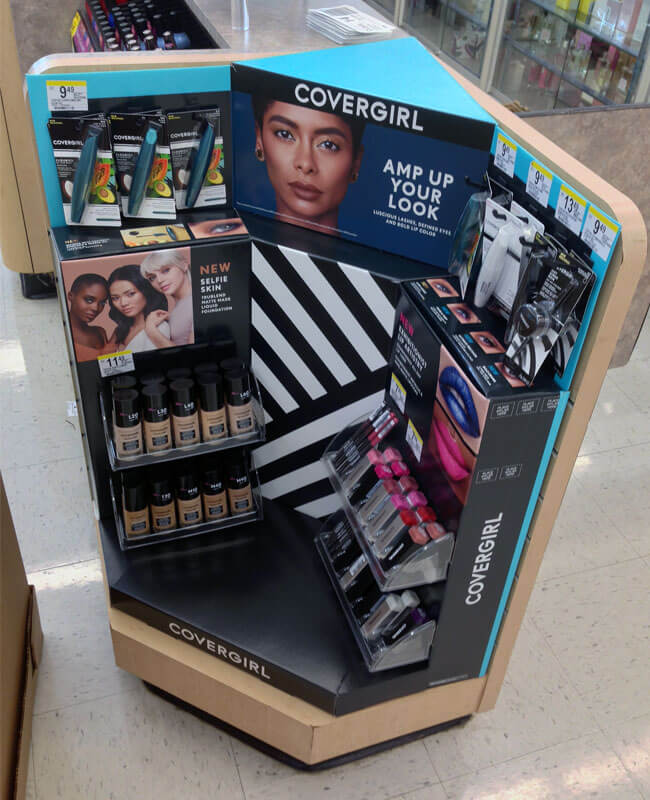 cosmetic countertop display stand
