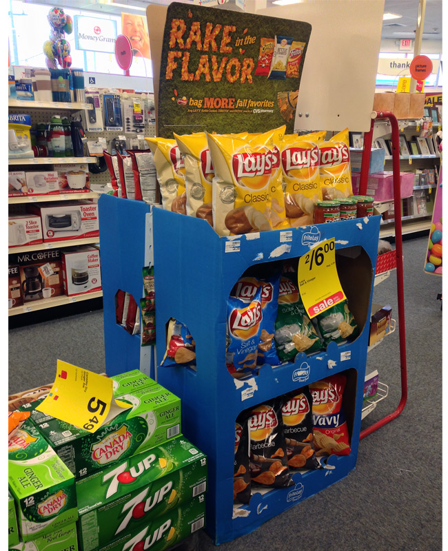 Lay's Rake in the Flavor Chip Display Lay's Rake in the Flavor Chip Display