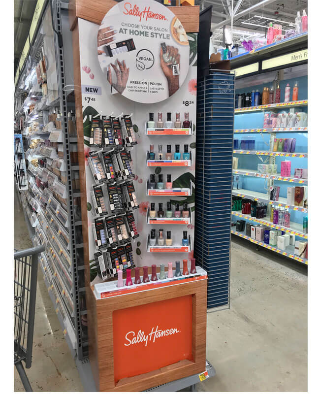 cosmetic endcap display stand