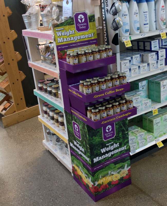 Genesis Today Weight Management Corrugate Floor Display