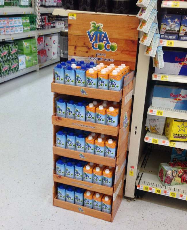Pure Coconut Water Drinks Floor Display