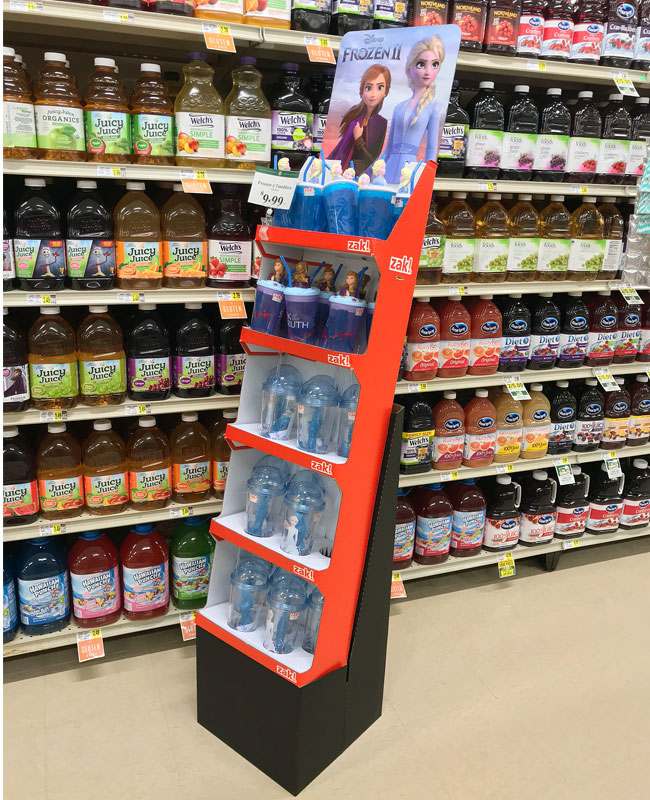 A collection of different types of cardboard POS displays