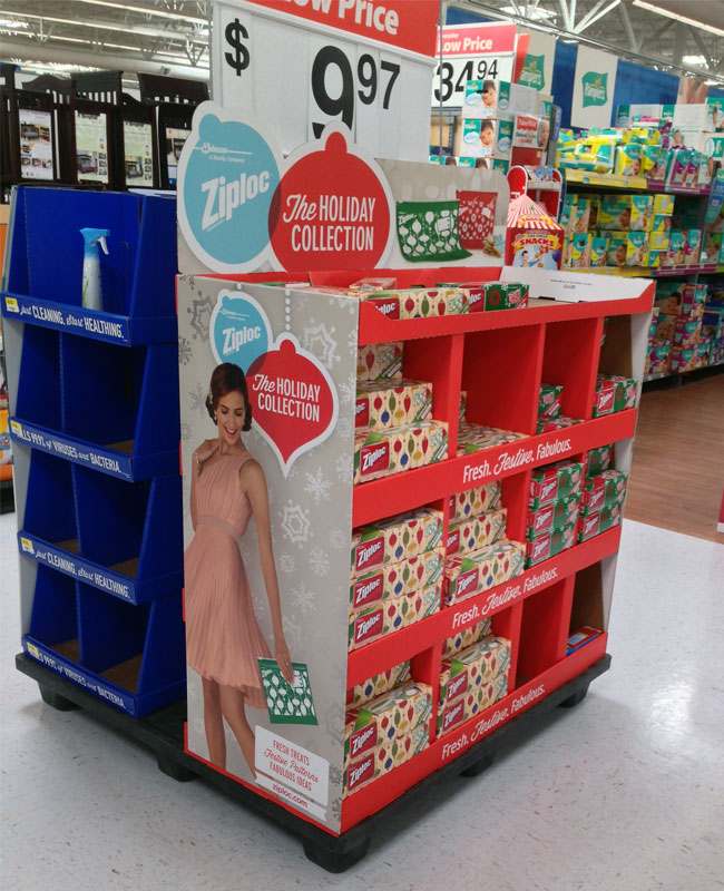 Poorly Designed Retail Display A poorly designed retail display that is confusing and unattractive.